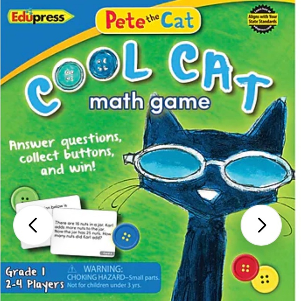 Pete the Cat Cool Cat Math Game - BluePete the Cat Cool Cat Math Game